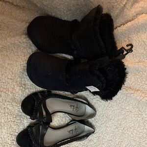 Black Winter Boots and Sandals